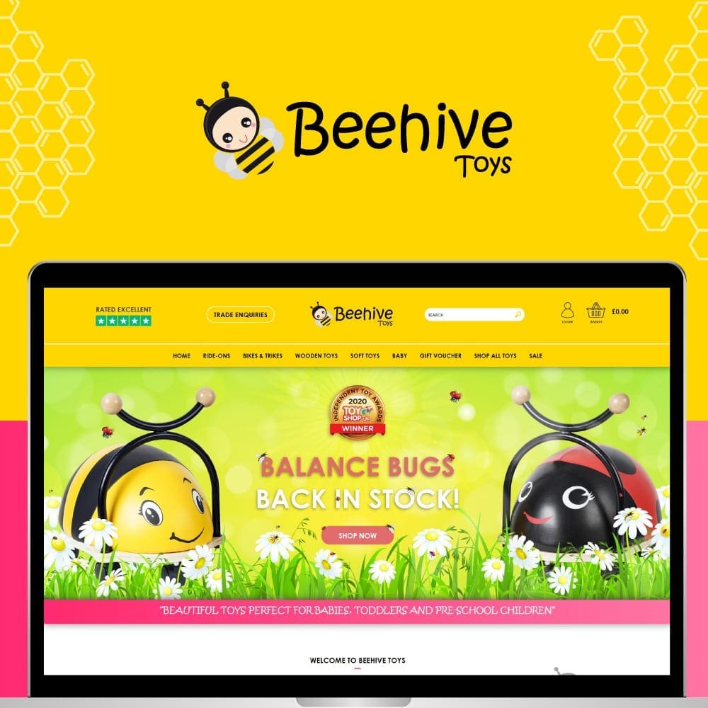 Beehive Toy Factory website by Expect Best