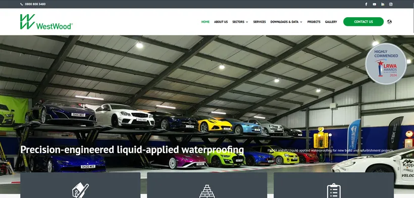 Westwood waterproofing website
